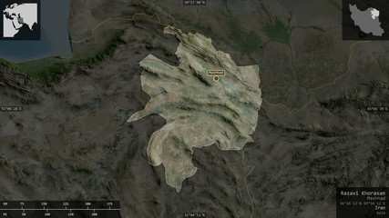 Razavi Khorasan, Iran - composition. Satellite
