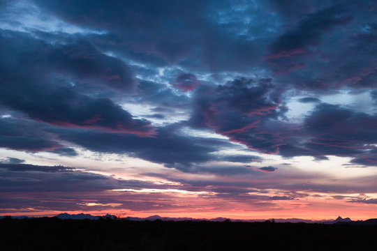 dramatic sky with clouds