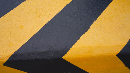 warning striped rectangular background, yellow and black stripes. old paint grunge . attention area diagonal stripes  