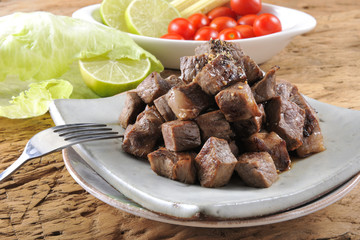 beef cube and side dishes Taiwan