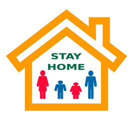 Stay Home Self Isolation Vector Illustration