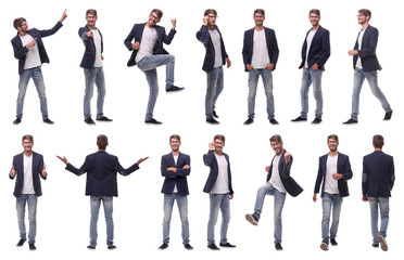 collage of photos of a successful modern man