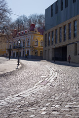 Empty central street Andreevsky descent