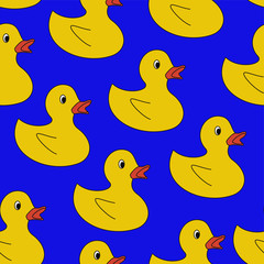 Plastic Duck Fashion Vector Seamless