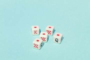 Imagen de dados de juegos de azar