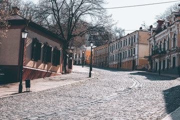 Empty central street Andreevsky descent