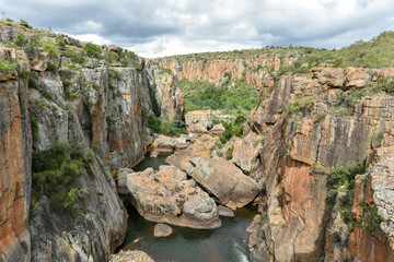 Bourke's Luck Potholes is a tourist attraction near the Blyde River Canyon 2nd biggest canyon in the world, on Panorama Route, Mpumalanga, South Africa 