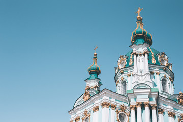 St. Andrew's Church on Andreevsky descent on the hem in the historical center of Kiev