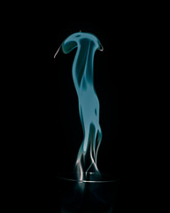 Obraz premium blue flame in the dark