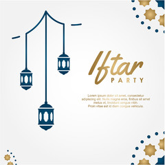 Ramadan Kareem Iftar party celebration Design Vector