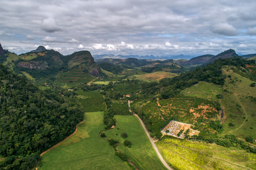 Rural landscape photographed in Burarama, in Espirito Santo. Atlantic Forest Biome. Record made in 2018.