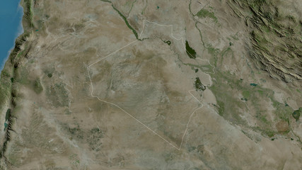 Al-Anbar, Iraq - outlined. Satellite