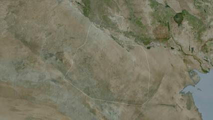 Al-Muthannia, Iraq - outlined. Satellite