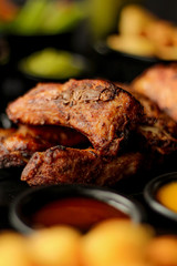 BBQ ribs and wings