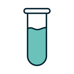 Science tube line and fill style icon vector design