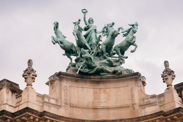 Fototapeta na wymiar Grand Palais, Paris on a cloudy day