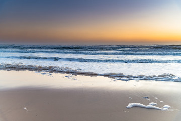 Sunrise Seascape and Sea Foam