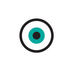 eyeball line icon, vector illustration