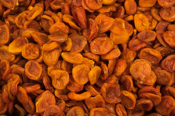 Background of dried apricots close-up. Super food