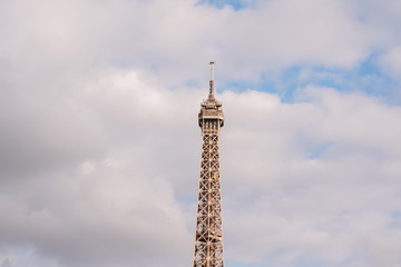 Fototapeta na wymiar Paris, France, a Fragment of the construction of the Eiffel tower