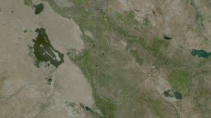 Babil, Iraq - outlined. Satellite