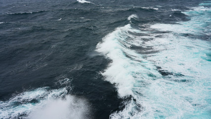 Stormy ocean, water splash, sea wave