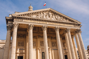 Obraz premium Pantheon Paris, view of the Central facade