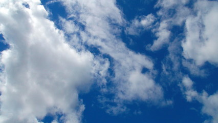 Clouds on a background of blue sky.