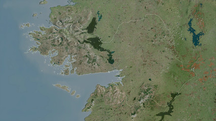 Galway, Ireland - outlined. Satellite © Yarr65