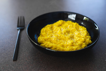 plant-based food, vegan turmeric nutritional yeast risotto