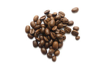 coffee beans isolated on white background