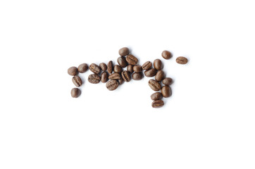 coffee beans isolated on white background