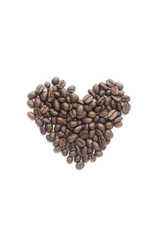 coffee beans isolated on white background