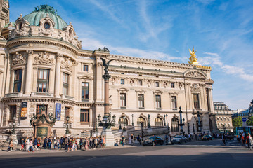 Fototapeta na wymiar Facade of The Opera or Palace Garnier. Paris, France