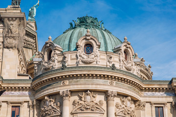 Facade of The Opera or Palace Garnier. Paris, France