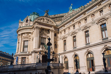 Fototapeta na wymiar Facade of The Opera or Palace Garnier. Paris, France