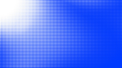 Dots halftone white blue color pattern gradient texture with technology digital background. Dots pop art comics with summer background.