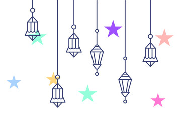 lantern lighting hanging a vector download quality, ramadan kareem