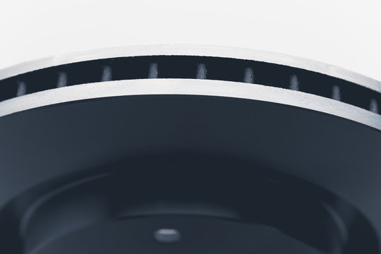 car brake disc, close-up view