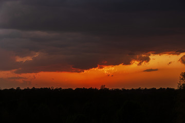 sunset in the mountains