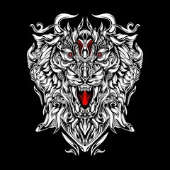 Tiger max knight vector illustration