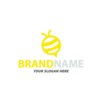 creative bee logo design, vector