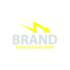 creative arrow logo design, vector