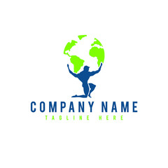 creative globe logo design, vector