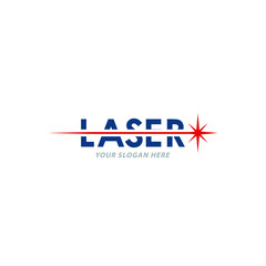 creative laser logo design, vector - obrazy, fototapety, plakaty