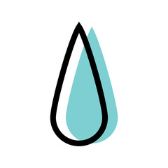 Sweat logo icon design, water drop symbol, vector illustration