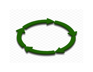 arrows in a 2D circle