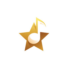 Keynote Tune Music and Star Logo Icon