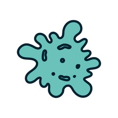 Isolated virus line and fill style icon vector design