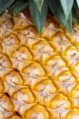 Close up of pineapple skin texture background